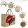 Domelo große Jute Einkaufskorb, 100% Vegane Einkaufstasche/ Handtasche