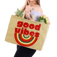Domelo große Jute Einkaufskorb, 100% Vegane...