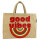 Domelo große Jute Einkaufskorb, 100% Vegane Einkaufstasche/ Handtasche