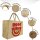 Domelo große Jute Einkaufskorb, 100% Vegane Einkaufstasche/ Handtasche