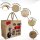 Domelo große Jute Einkaufskorb, 100% Vegane Einkaufstasche/ Handtasche
