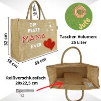 Domelo große Jute Einkaufskorb, 100% Vegane Einkaufstasche/ Handtasche