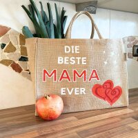 Domelo große Jute Einkaufskorb, 100% Vegane Einkaufstasche/ Handtasche