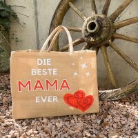 Domelo große Jute Einkaufskorb, 100% Vegane Einkaufstasche/ Handtasche