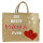 Domelo große Jute Einkaufskorb, 100% Vegane Einkaufstasche/ Handtasche