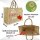 Domelo große Jute Einkaufskorb, 100% Vegane Einkaufstasche/ Handtasche