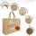 Domelo große Jute Einkaufskorb, 100% Vegane Einkaufstasche/ Handtasche