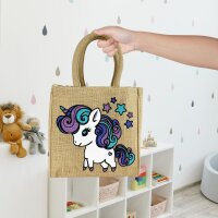 Domelo Mädchentasche, Jute Handtasche für...