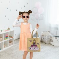 Domelo Mädchentasche, Jute Handtasche für...