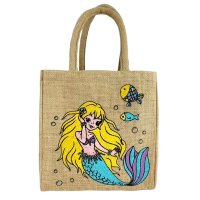 Domelo Mädchentasche, Jute Handtasche für...