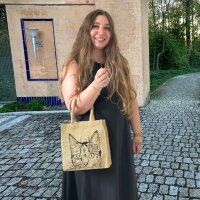 Domelo Jute Einkaufskorb, Vegane Einkaufstasche. Kleine...