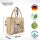 Domelo Jute Einkaufskorb, Vegane Einkaufstasche. Kleine Damen Handtasche mit Katze Motiv