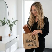 Domelo Jute Einkaufskorb, Vegane Einkaufstasche. Kleine Damen Handtasche