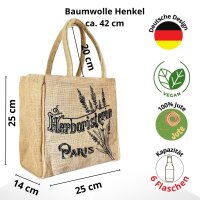 Domelo Jute Einkaufskorb, Vegane Einkaufstasche. Kleine Damen Handtasche