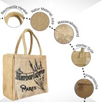 Domelo Jute Einkaufskorb, Vegane Einkaufstasche. Kleine Damen Handtasche