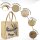 Domelo Jute Einkaufskorb, Vegane Einkaufstasche. Kleine Damen Handtasche