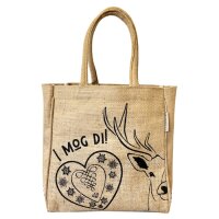 Domelo Jute Trachten Einkaufskorb, 100% Vegane...