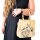 Domelo Jute Trachten Einkaufskorb, 100% Vegane Einkaufstasche. Kleine Damen Handtasche