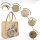 Domelo Jute Trachten Einkaufskorb, 100% Vegane Einkaufstasche. Kleine Damen Handtasche