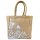 Domelo Jute Einkaufskorb, Vegane Einkaufstasche. Kleine Damen Handtasche