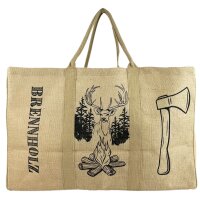 XL Brennholzkorb Jute Korb, Faltbarer Holzkorb Jutetasche...