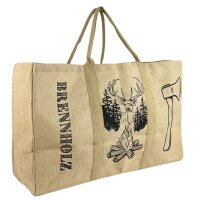 XL Brennholzkorb Jute Korb, Faltbarer Holzkorb Jutetasche als Aufbewahrungskorb für Einkauf, Holz, Zeitung oder Brennholz