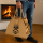 XL Brennholzkorb Jute Korb, Faltbarer Holzkorb Jutetasche als Aufbewahrungskorb für Einkauf, Holz, Zeitung oder Brennholz