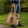 XL Brennholzkorb Jute Korb, Faltbarer Holzkorb Jutetasche als Aufbewahrungskorb für Einkauf, Holz, Zeitung oder Brennholz