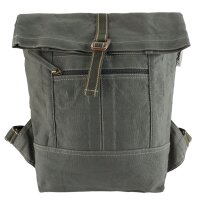 Domelo gewachste Canvas Rucksack. Dunkelblaue...