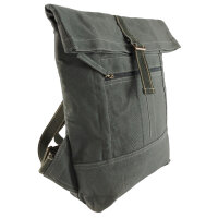 Domelo gewachste Canvas Rucksack. Dunkelblaue wasserabweisende Unisex Backpack