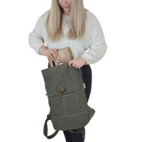 Domelo gewachste Canvas Rucksack. Dunkelblaue wasserabweisende Unisex Backpack