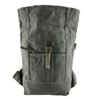 Domelo gewachste Canvas Rucksack. Dunkelblaue wasserabweisende Unisex Backpack